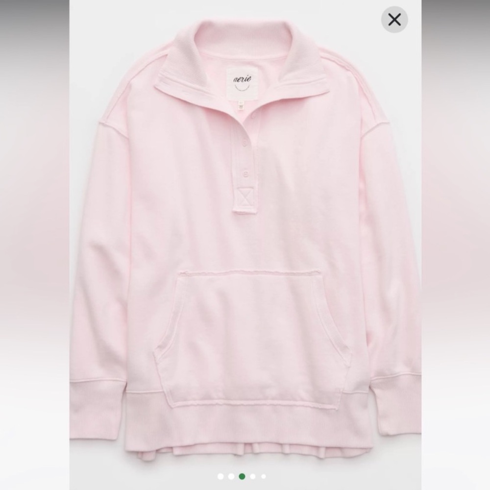 Aerie Vintage Popover Polo Sweatshirt
